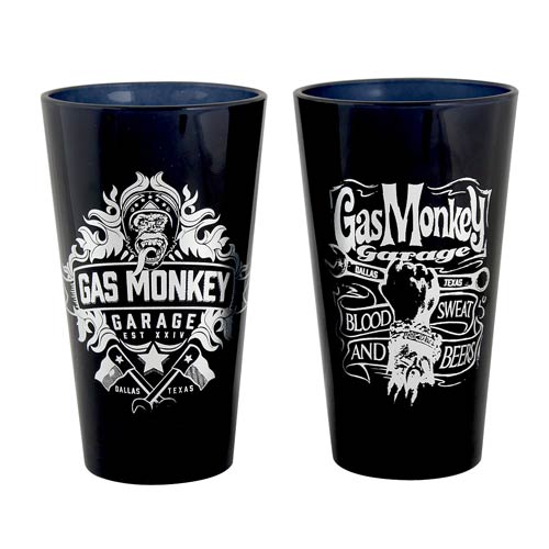 Fast N' Loud Gas Monkey Black Pint Glass 2-Pack